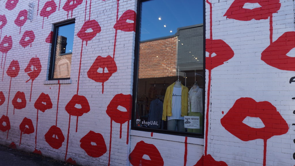 Red Drippy Lips Mural Nashville Tennessee
